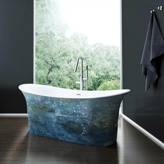Vivian-Pnt - Artistic Acrylic 66 Inch Freestanding Bathtub - Centre Drain in Plumbing, Sinks, Toilets & Showers - Image 2