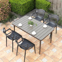 Corrigan Studio Outdoor Leisure Chair Garden Milk Tea Shop Table And Chair Patio Balcony Outdoor Table And Chair Set — O