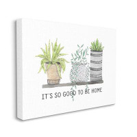Stupell Industries Good To Be Home House Plants Various Planters Canvas Wall Art By Lettered And Lined