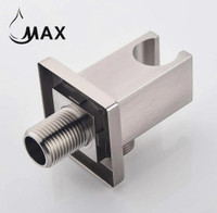 Shower Outlet Elbow With Holder Wall Mounted Brushed Nickel