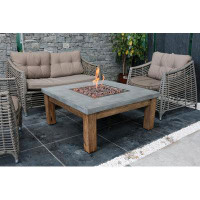 Elementi 18" H x 40" W Stone Propane Outdoor Fire Pit Table