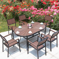 Wildon Home® Garden Table And Chair Combination Outdoor Milk Tea Shop Stalls Tables And Chairs