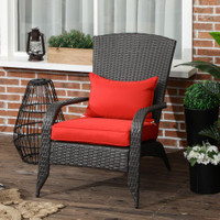Rattan Adirondack Chair 25.2" x 31.5" x 30.3" Red