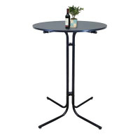 Latitude Run® Macaulley 31.5" D x 42" H Cocktail High Table Easy Fold Black Party Tradeshow Mobile Desk