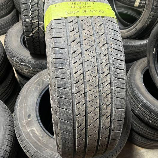 235 65 17 4 Bridgestone Ecopia Used A/S Tires With 80% Tread Left in Tires & Rims in Barrie
