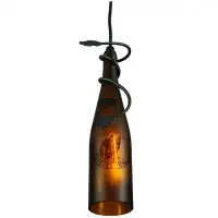 17 Stories Todd Personalized Thirsty Owl Wine Bottle 1-Light Geometric Pendant