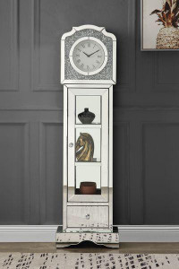 AF - Mirror, Faux Diamond & LED - Grandfather Clock ( 9 Choices )  18L X 8W X 63H