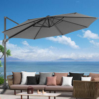 Arlmont & Co. Donnajean 10' Cantilever Outdoor 360° Rotation Umbrellas Patio