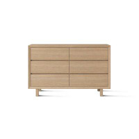 Omosa House Dia 6 Drawer 55'' W Solid Wood Double Dresser