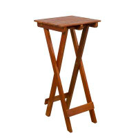 Northlight Seasonal 26" Light Brown Acacia Wood Outdoor Folding Accent Table