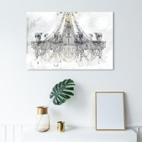 Oliver Gal Fashion And Glam 'White Gold Diamonds' Chandeliers By Oliver Gal Wall Art Print