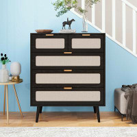Bay Isle Home™ Free Standing Wood accent chest with five drawers