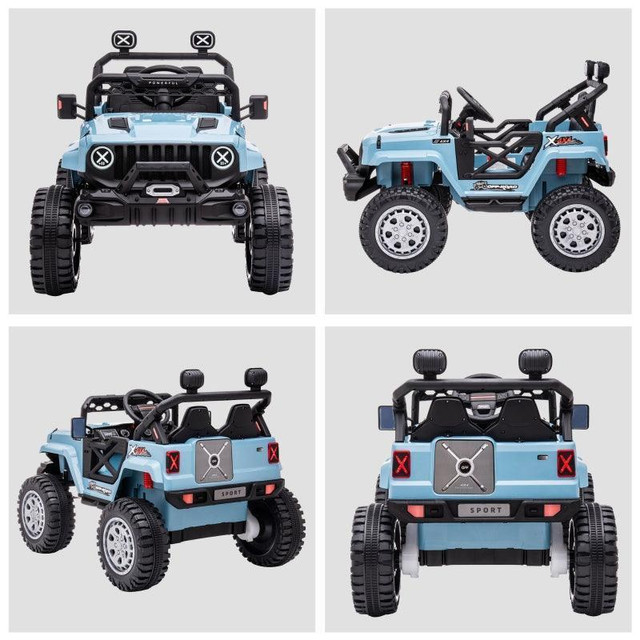 12V KIDS RIDE-ON TRUCK WITH REMOTE CONTROL, BATTERY-OPERATED KIDS CAR WITH LED LIGHTS, ELECTRIC RIDE ON TOY WITH SPRING in Toys & Games - Image 3