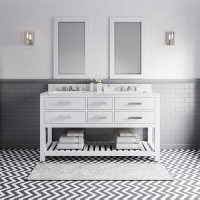 Lark Manor Ensemble de meuble-lavabo double 60 "avec miroir Timaios