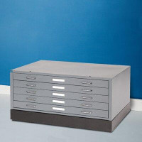Global Industrial , Blueprint Flat File Cabinet – 5 Drawer, 41”W – Grey