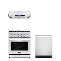 Cosmo 3 Piece Kitchen Package with 30" Gas Range & 24" Dishwasher