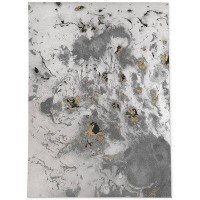 17 Stories Bramble-Wright Abstract Grey, Black, Gold Indoor / Outdoor Area Rug