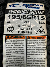 4 Brand New Cooper Evolution Winter 195/65R15 Winter Tires   *** WallToWallTires.com ***