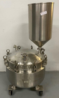SS Allegheny Bradford Reactor Jacketed Kettle with Hopper