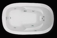 62x36x22 (205L / 45G) White Drop-in Acrylic Tub ( Optional Hydro Jet System, Air Jet System, inline heater )