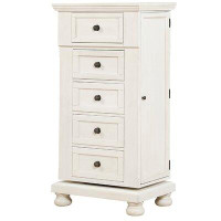 Darby Home Co Tuzluca 5 Drawer 55" W Solid Wood Lingerie Chest with Mirror