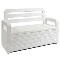 Toomax Foreverspring 70 Gallon Outdoor Deck Plastic Storage Bench