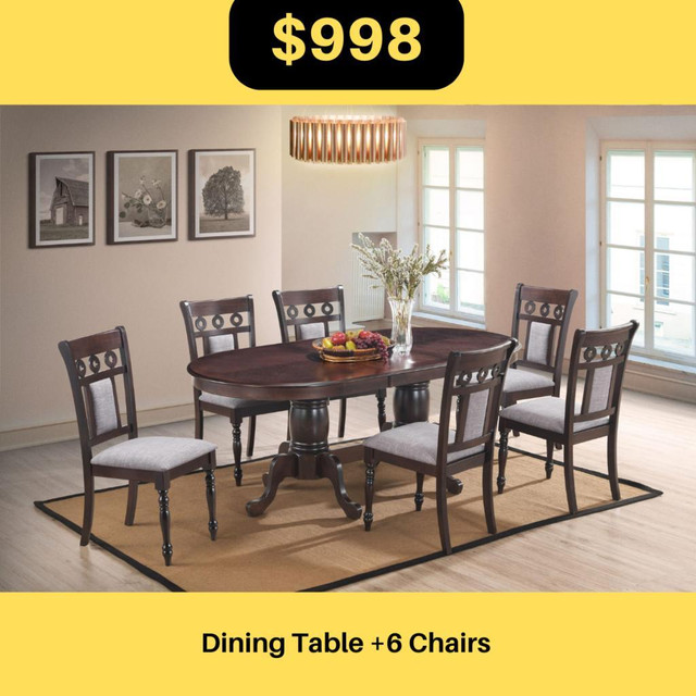 Lowest Market Price Wooden Dining Set !! in Dining Tables & Sets in Mississauga / Peel Region - Image 2