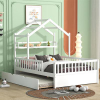 Harper Orchard Full Size House Bed With Trundle