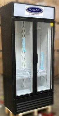 36 2 door glass display refrigerator