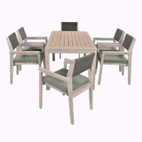 Hokku Designs Outdoor Patio Dining Table and Chair Set