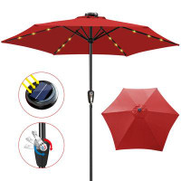 Arlmont & Co. 7' 6" x 7' 6" Lighted Market Umbrella