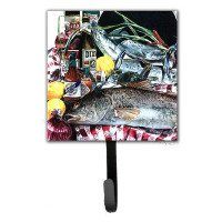 Caroline's Treasures Fish and Beers From New Orleans Leash Holder and Wall Hook