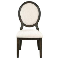 One Allium Way Selzer King Louis Back Side Chair in Cream