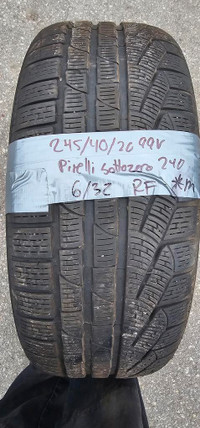 245/40/20 1 pneu hiver pirelli RUNFLAT 150$ installer