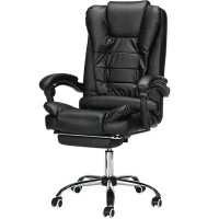 Wildon Home® Wildon Home® Executive Office Chair High Back Leather Office Chair With Footrest Reclining Computer Desk Ch