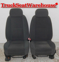 2012 Chev Truck Silverado Sierra Black Cloth Front Seats