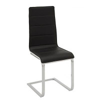 Wrought Studio Carmelo Upholstered Side Chairs In Black And White