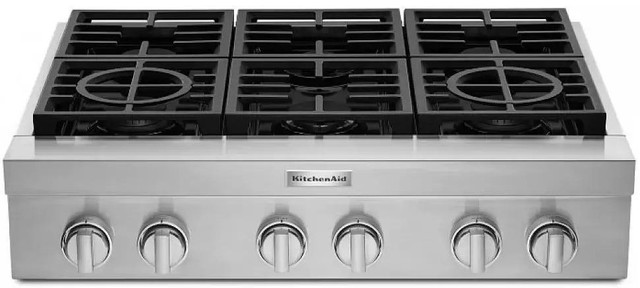 KitchenAid KCGC506JSS 36 Gas Range top With 6 Burners Stainless Steel color in Stoves, Ovens & Ranges in Markham / York Region - Image 2