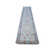 Bungalow Rose Hand Knotted Grey Turkish Oushak Oriental Rug