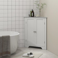 Bathroom Floor Cabinet 25.6" x 12.8" x 31.5" White