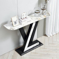 Everly Quinn Modern Console Table with Metal Frame