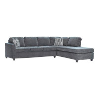 CDecor Home Furnishings Johnston Dark Grey Cushion Back Sectional
