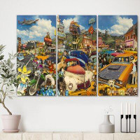 East Urban Home 'Midwest Roadside Collage' Painting Multi-Piece Image on Canvas