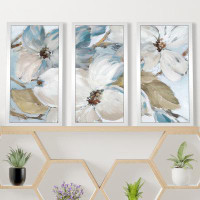 World Menagerie 'Neutral Silently Bloom II' Oil Painting Print Multi-Piece Image