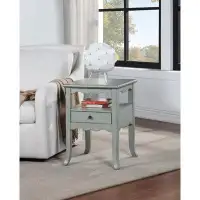 Rosalind Wheeler Rio Sky Traditional One Drawer Accent Table