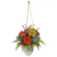 Rosalind Wheeler Mixed Artificial Flowering Plant in Decorative Vase