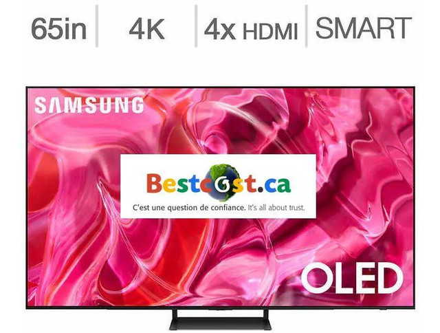 Télévision OLED 65 POUCE QN65S90CAFXZC 4K ULTRA UHD HDR Atmos SMART TV Tizen Samsung - ON EXPÉDIE PARTOUT AU QUÉBEC ! in TVs in Québec