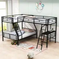 Isabelle & Max™ Halchita Kids Twin Over Full and Twin Metal Bunk Bed
