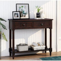 Alcott Hill Daisy Series Console Table Traditional Design With Two Drawers And Bottom Shelf