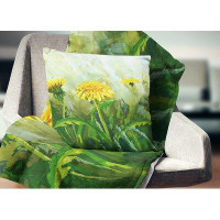 Made in Canada - East Urban Home Floral Dandelion Flowers Pillow